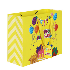Colorful Birthday Cake Paper Gift <b>Bag</b> Wide Bottom Foldable Structure Manufacturer Vietnam ISO Certified Packaging <b>Bag</b> Manufactur - Product Image 2