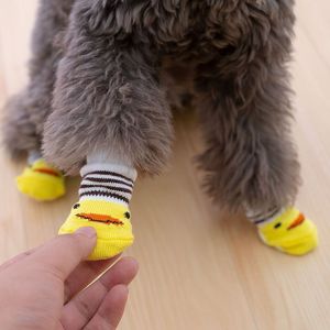 Ensemble de <span class=keywords><strong>chaussettes</strong></span> antidérapantes <span class=keywords><strong>pour</strong></span> animaux de compagnie, <span class=keywords><strong>chaussettes</strong></span> en fibre de polyester résistantes aux rayures et à la saleté, design de dessin animé <span class=keywords><strong>pour</strong></span> petits chiens, Teddy, Poodles - Product Image 4