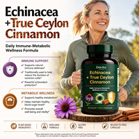 Capsules d'extrait d'Échinacée Purpurea et de Véritable Cannelle de Ceylan à Marque Blanche Personnalisée – Soutien Immunitaire et Métabolique Double – Végétalien Premium – OEM US