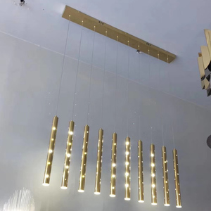 <span class=keywords><strong>Suspension</strong></span> moderne en métal <span class=keywords><strong>doré</strong></span> long lustre éclairage météore douche lustre pour la maison hôtel restaurant bar <span class=keywords><strong>salon</strong></span> - Product Image 6