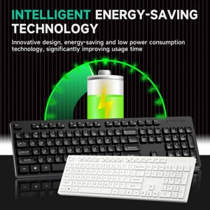 Teclado Delgado inalámbrico ultrafino de 2,4G klavye 104/105/107/109 teclado con tapa de gota de agua Compatible con escritorio antipolvo - Product Image 2