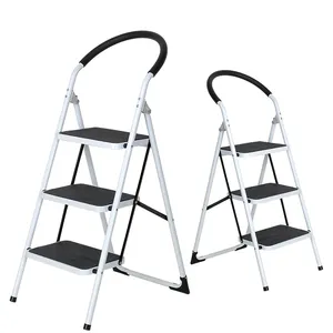 Goedkope Fabriek Prijs Ladder 3 Stappen Fold Up Ladders Laddertje Met Rail