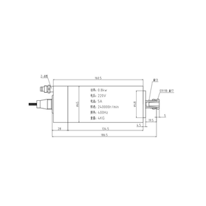 Công cụ thay đổi tự động <span class=keywords><strong>CNC</strong></span> BT40 <span class=keywords><strong>ATC</strong></span> 7.5KW làm mát bằng không khí làm mát Mài Đường Kính Điện 24000rpm ER11 động cơ trục chính cho gỗ - Product Image 5