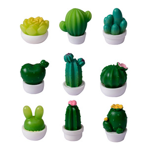 Mini Figuras de Cactus de Resina, Suculentas en Maceta, Decoraciones de Escritorio para Casa de Muñecas - Product Image 5