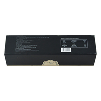 Boîte cadeau rigide en matériaux recyclés de haute qualité, noir mat magnétique, avec laminage mat pour l'emballage du thé et du café, boîte cadeau alimentaire