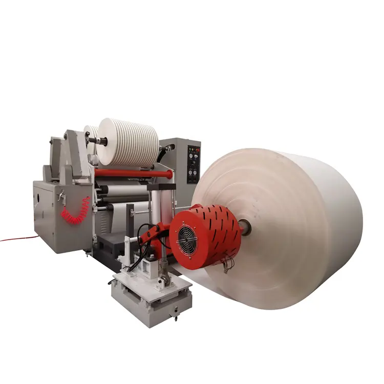 Automatic pp woven roll Cutting & Slitting Rewinding Machine Auto Film Sticker Roll Die Cutter Slitter Rewinder