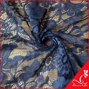 Cheerslife 2020 barato 150Cm transpirable de algodón de Nylon 3D morado <span class=keywords><strong>Lily</strong></span> flor encaje neto de tela - Product Image 3