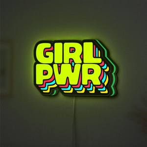 Letrero LED Iluminado en Forma de Corazón, Personalizable, Impermeable, Decoración de Pared con la Frase 'Girl Power' - Product Image 5
