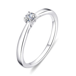 Jóias das mulheres 925 Sterling Silver Ródio Banhado Noivado Rodada Corte Garra Configuração VVS D Cor HPHT CVD Lab Grown Anel de Diamante - Product Image 5