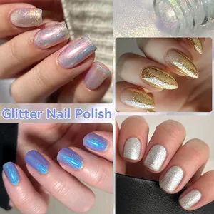 LILYCUTE Esmalte de Uñas con Purpurina de 7ml, Colorido, Brillante, con Purpurina y Perlas, Decoración de Uñas DIY, No Requiere Lámpara para Curar - Product Image 6