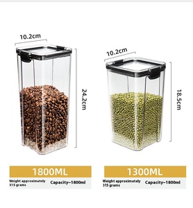Transparent Household Food Grade Storage Jar with Kitchen Buckle Seal for Rice Medicinal Plastic <strong>Spice</strong> Storage <strong>Box</strong> - Product Image 5