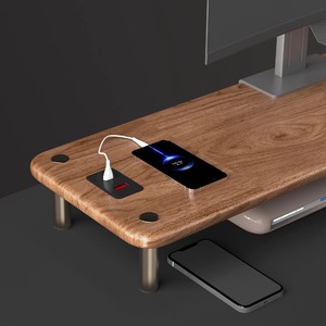 Monitor <b>Riser</b> With USB Port Rectangle Desktop <b>Stand</b> For Office Workstation Neatening Storage Stationery Electronics Organizer - Product Image 2