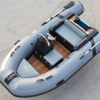 Bateau semi-rigide gonflable à coque en fibre de verre à grande vitesse CE 3 places, modèle Orca Hypalon Deep-V, le plus vendu, à vendre