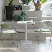 Table haute de bar moderne, meuble métallique design, pied de base stable et lisse pour la cuisine, hôtel, salle de sport, entrée, cave à vin, hôpital ou villa