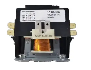 Contator de dois pólos da China, relé de 2 P 30A 220 V 2 pólos para sistema HVAC, capacitor de corrida para peças sobressalentes de ar condicionado/refrigerador