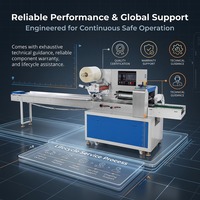 Volledig automatische horizontale flowpackmachine voor ijsjes, mango's, fruitlollies en ijslolly's in zakjes met filmcoatingfunctie