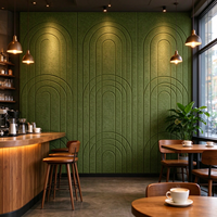Panneau Acoustique Mural à Rainures 100% Fibre de Polyester Écologique NRC 0.9 Panneaux Acoustiques à Rainures en V Absorbants du Son Vente en Gros OEM