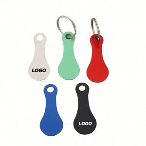 Custom Stainless Steel Shopping Cart Token Keychain - <b>Creative</b> Promotional Key Ring Accessory for Supermarket Use - Product Image 1