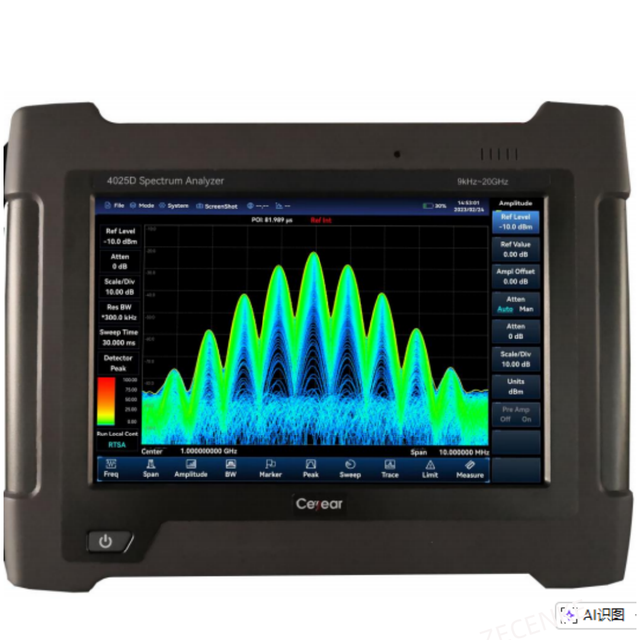 Ceyear 4025G Spectrum Analyzer-Frequency Range:9kHz-44GHz, Scan Range:1us-6000s, Sweep Width Range:0Hz 10Hz-44GHz 1.0% Used