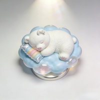 Escultura de Oso Nube BZY Personalizable, Decoración Grande para Exteriores o Interiores, Escultura de Resina para Decoración del Hogar