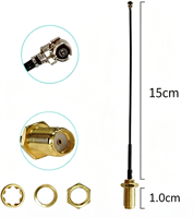 Antenne WiFi pliable 2,4 GHz, antenne de routeur, carte réseau sans fil, antenne à gain élevé avec câble adaptateur