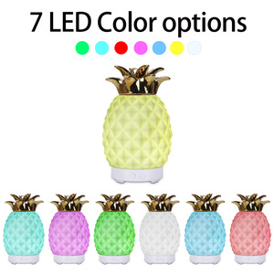 เครื่องกระจายกลิ่นอโรมาอัลตราโซนิกเซรามิกกลิ่นสับปะรด 100 มล. เครื่องเพิ่มความชื้นสำหรับบ้าน สำนักงาน ห้องนอน แบบเสียบปลั๊กไฟฟ้า - Product Image 4