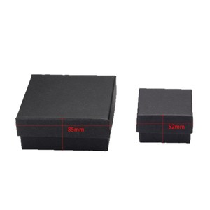 Caja de Joyería Cuadrada 5x5 7x7 Negra Lisa de ABS para Guardar Anillos, Pulseras y Collares, Caja de Regalo - Product Image 5