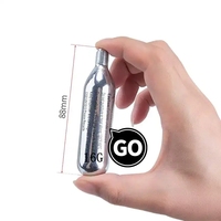 Portable 16g 20g 24g 25g 33g Threaded Steel CO2 Cartridges Capsules Quick Air Refill Bicycle Tire Inflators CO2 Argon Capsules