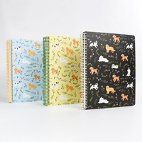 Carnet à spirale avec impression de chien mignon, 100 feuilles, couverture en papier A4, journal pour les amoureux des animaux, étudiants, fournitures scolaires, cadeau