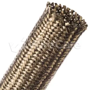 Jas Heat Resistant Braided Sleeve For Wiring Harness Heat Treated Basalt Fiber Sleeving