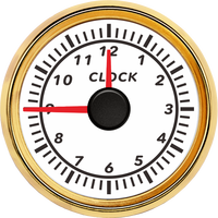 ECPS Eight Back Light Universal IP67 Tahan Air Analog Clock Gauge Meter Diameter 52mm untuk Kapal Mobil 12V 24V