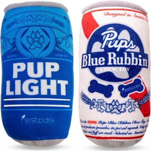 Jouets à mâcher couineurs personnalisés pour chiens - Peluches élastiques résistantes à la mastication en forme de chips et de canettes pour mâcheurs agressifs - Product Image 1