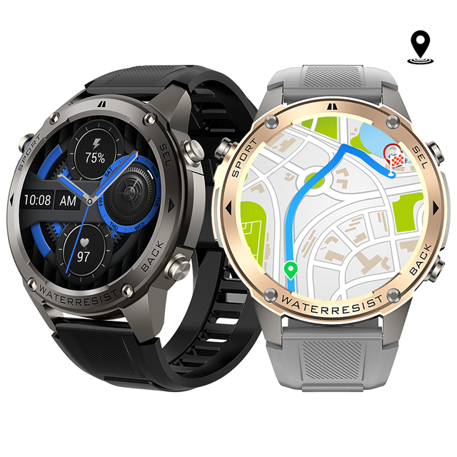 2025 GPS Smart Watch DM56 Compass Altitude 1.43" Amoled Screen 5ATM Waterproof Men Sport Fitness 500mAh Reloj Smartwatch