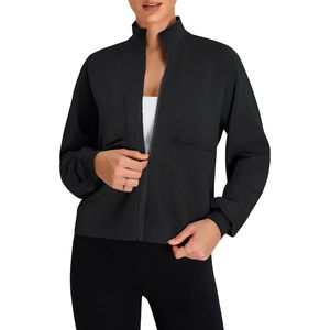 FOXA <b>Women's</b> <b>Zip</b> <b>Up</b> Sweatshirt Long Sleeve Active Wear Breathable Knitted Hoodie For Workout And Athleisure Outfits Fall <b>Jacket</b> - Product Image 1