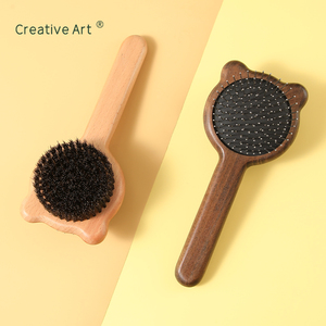 Brosse de toilettage pour animaux de compagnie en acier inoxydable, vente directe d'usine OEM, brosse <span class=keywords><strong>à</strong></span> poils de <span class=keywords><strong>sanglier</strong></span> pour animaux de compagnie avec logo personnalisé - Product Image 1