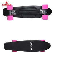 Skateboard Mini Fish Short Board Single Rocker Classic Retro Maple Cruiser complet pour adultes ABEC-11 de Cougar Factory