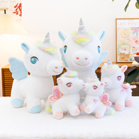 Boneka Hewan Unicorn Malaikat Impian Desain Modern, Bantal Lembut Multifungsi untuk Sofa, Mobil, Tidur Siang, Dekorasi Kamar Anak
