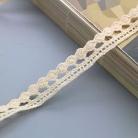 Renda katun rajutan ERKOUMI, renda pita tenun sederhana untuk dekorasi manset tunik, hiasan jendela pengantin, perlengkapan kerajinan tangan