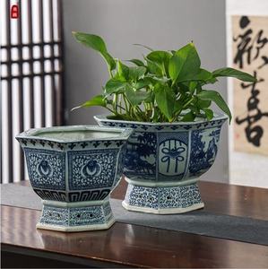 Décoration <span class=keywords><strong>de</strong></span> la maison chinoise <span class=keywords><strong>poterie</strong></span> en porcelaine bleue et blanche grands pots <span class=keywords><strong>de</strong></span> fleurs en céramique - Product Image 3