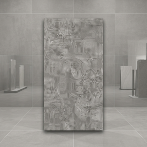 Grey Designer Matt Travertine Look Glazed Porcelain <b>Tiles</b> 600x1200mm Durable Premium Floor Wall <b>Tile</b> - Product Image 4