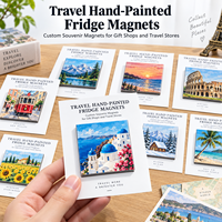 Aimants de réfrigérateur personnalisés en acrylique transparent avec impression UV, souvenirs de voyage, aimants de monuments, cadeaux touristiques, fournisseur en gros