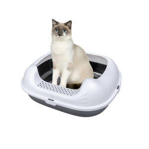 Fabricant de litières en plastique <span class=keywords><strong>noir</strong></span> gris bon marché pour chats vente en gros - Product Image 6