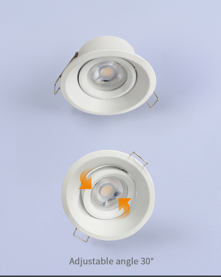 White IP65 Gu10 Downlights 85mm Cut Out Diameter Die Casting Alu