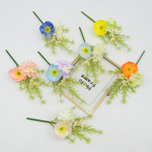 Fleurs artificielles de pavot Dongchen Crafts, diamètre 6 cm, bouquet en soie pour décorations de mariage, arche d'hôtel, toiles de fond - Product Image 4