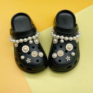 Vendre par ensemble nouveau 3D chaussure breloques fleurs papillon bijoux perle femmes filles enfants fête faveur cadeaux chaussures décorations chaussures breloques - Product Image 4