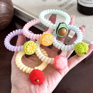 Realistico Fruit Coil Scrunchie <span class=keywords><strong>per</strong></span> trecce dolce senza danni cravatta <span class=keywords><strong>per</strong></span> le ragazze - Product Image 2