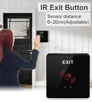 Bouton de sortie infrarouge sans contact Secukey pour extérieur, étanche IP66, interrupteur de déverrouillage de serrure de porte IR, temporisation 5s/10s, contrôle d'accès