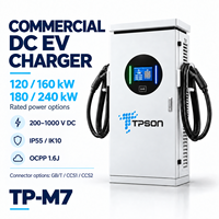 Chargeur de véhicule électrique extérieur TPSON TP-M7, sur pied, 120/160/180/240 kW, OCPP1.6J, protection électrique complète