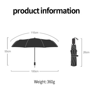 Automatic Manual Transparent 3-Fold Windproof PVC POE Umbrella with Metal Fiberglass <b>Frame</b> for Adults Business Gift - Product Image 4