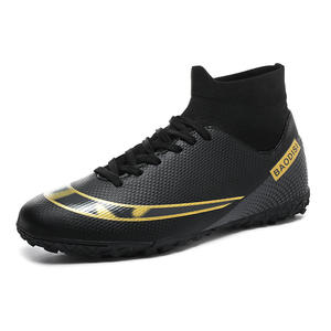 Chaussures de sport montantes personnalisées en gros, chaussures de football tendance avec empeignes en PU pour hommes et femmes, design antidérapant et respirant - Product Image 2